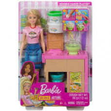 Barbie GHK43 Noodle Maker Doll & Playset